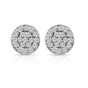 round shaped cubic zirconia studs