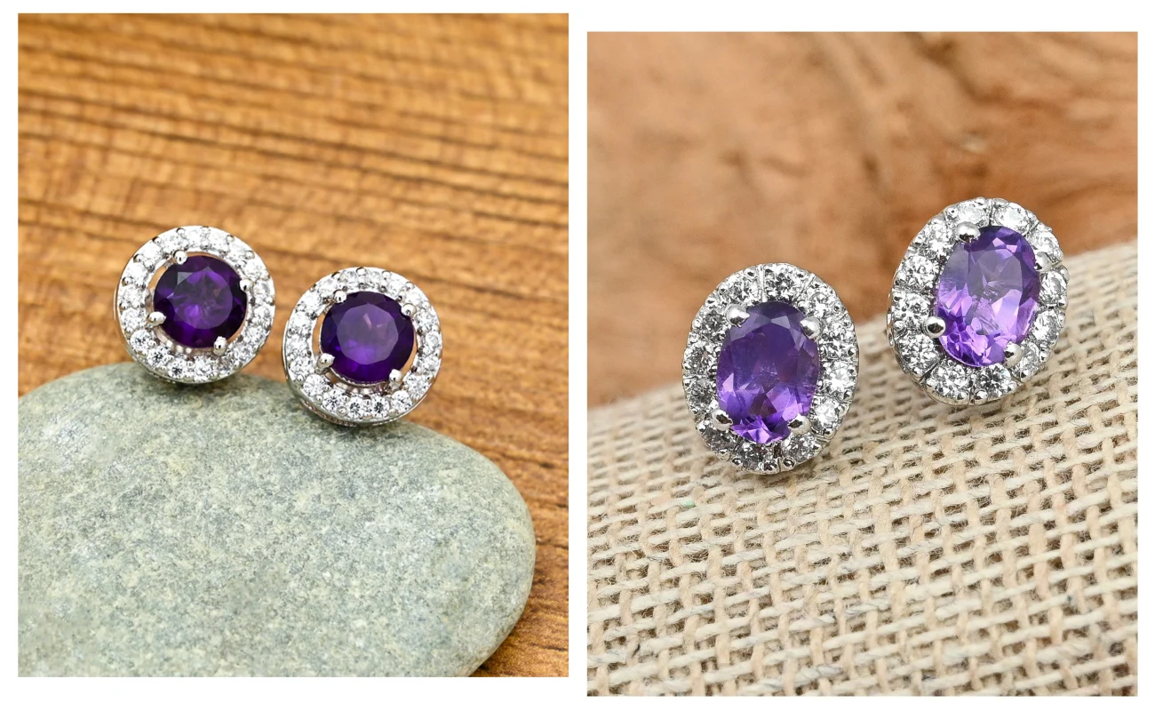 amethyst jewelry in silver