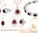 Garnet silver gemstone jewelry